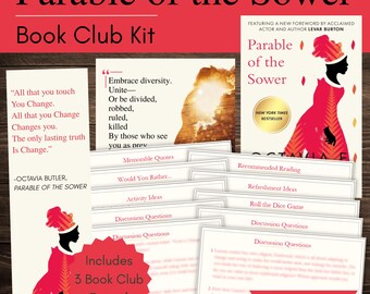 Parable of the Sower Book Club Kit: discussievragen, activiteiten, bladwijzers en printbare quotes, en meer!