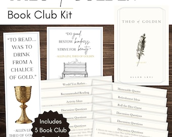 Theo of Golden Book Club Kit and Discussion Guide | Theo of Golden by Allen Levi Custom-Made Bookmark and Quote Printables