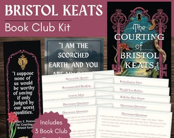 The Courting of Bristol Keats Book Club Kit and Discussion Guide with Custom-Made Bookmark and Quote Printables