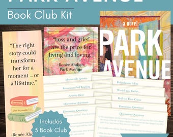 Park Avenue Book Club Kit and Discussion Guide | Park Avenue by Renee Ahdieh Custom Made Bookmark and Quote Printables | Instant Download!