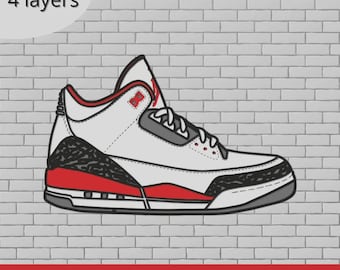Retro Sneaker SVG do projektów DIY, pliki warstwowe do Cricut, projekty grawerowania laserowego i sztuka na drewnie