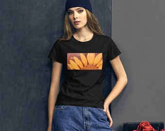 Women's short sleeve t-shirt sunflowers