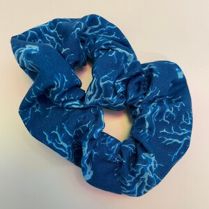 Coral Blue Scrunchie