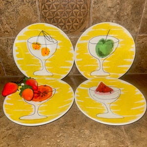 A Set of 4 Vera for Mikasa Cocktail Time Plates