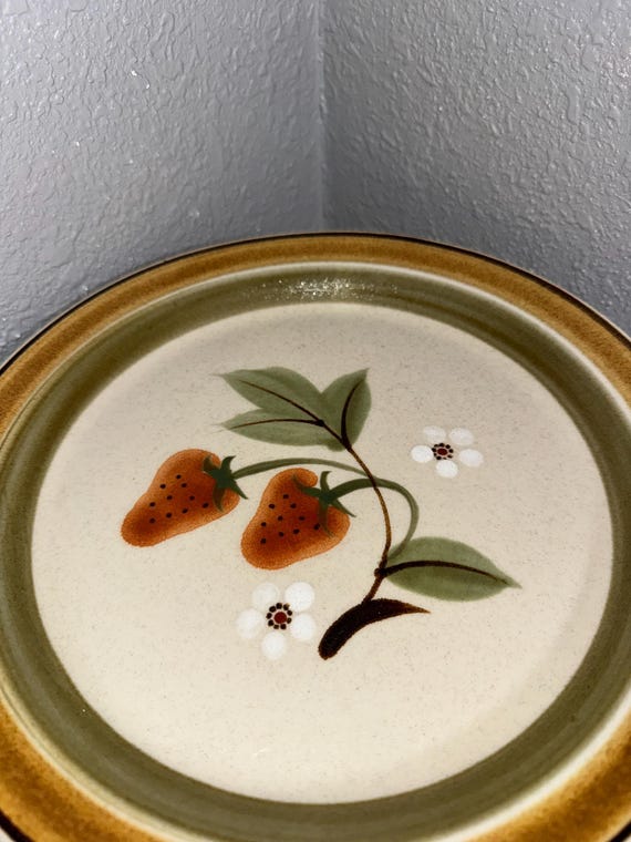 Potterskraft Wild Strawberry Dinner Plates, Set of 3 - Etsy