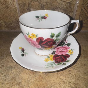 Queen Anne Bone China Teacup and Saucer