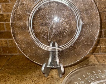 Set di 4 piatti vintage italiani in cristallo soffiato a mano, da 8,50 pollici.