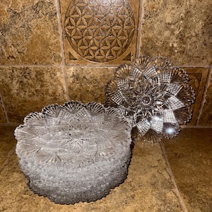A set of 2 American Brilliant Period Cut Glass Plates ABP