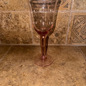 Beautiful Vintage Pink Wine Glass Replacement