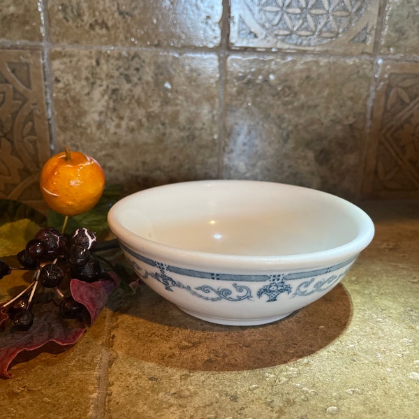 Scammells Trenton China Soup Bowl Blue Derby from 1920-1930s