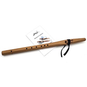 Beginner Native American Style Cedar Flute, G Key, Instruction Book