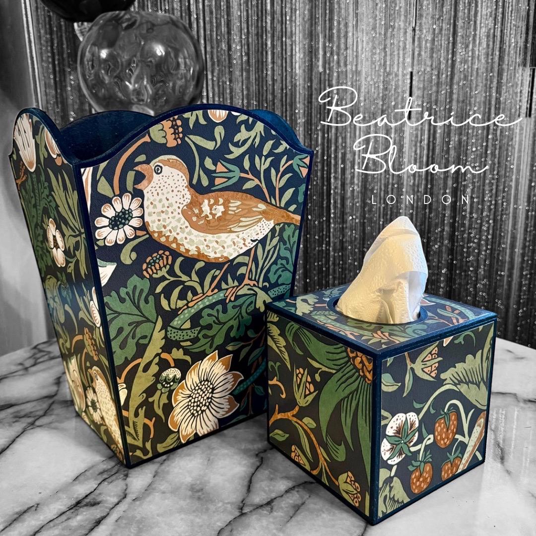 Tissue Box and Trashcan - Etsy