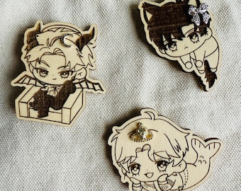 Love and Deepspace Wooden Pins