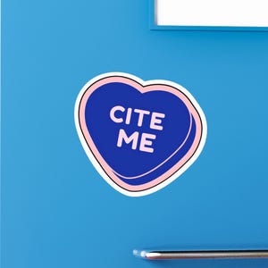 CITE ME hjärtmagnet: Rolig present till doktorand, professor, doktorand, avhandling