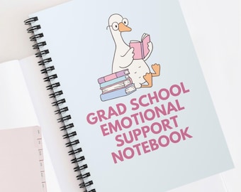 Grad School emotional Support Notebook Journal, lustiges Geschenk für Doktoranden, PhD, Master Abschluss