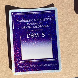 DSM psychology glitter sticker, clinical psychology, psychiatry, Gift for psychologist, therapist, PhD student, professor, PsyD, psych major