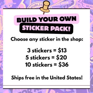 Crea tu propio paquete de pegatinas, paquete de pegatinas de vinilo personalizadas imagen 6