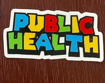 Public Health Mario Sticker, MPH Student Gift, Nurse, MPH