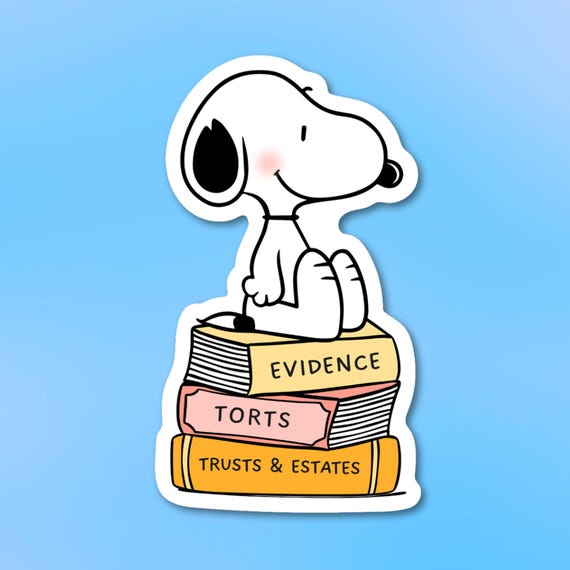 Legal Beagle Law Student Sticker,  Gift for Future Lawyer Attorney