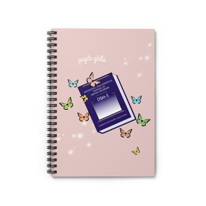 Cuaderno de Psicología: Cubierta de mariposa DSM-5, regalo para terapeuta, estudiante de psicología, psicólogo imagen 3