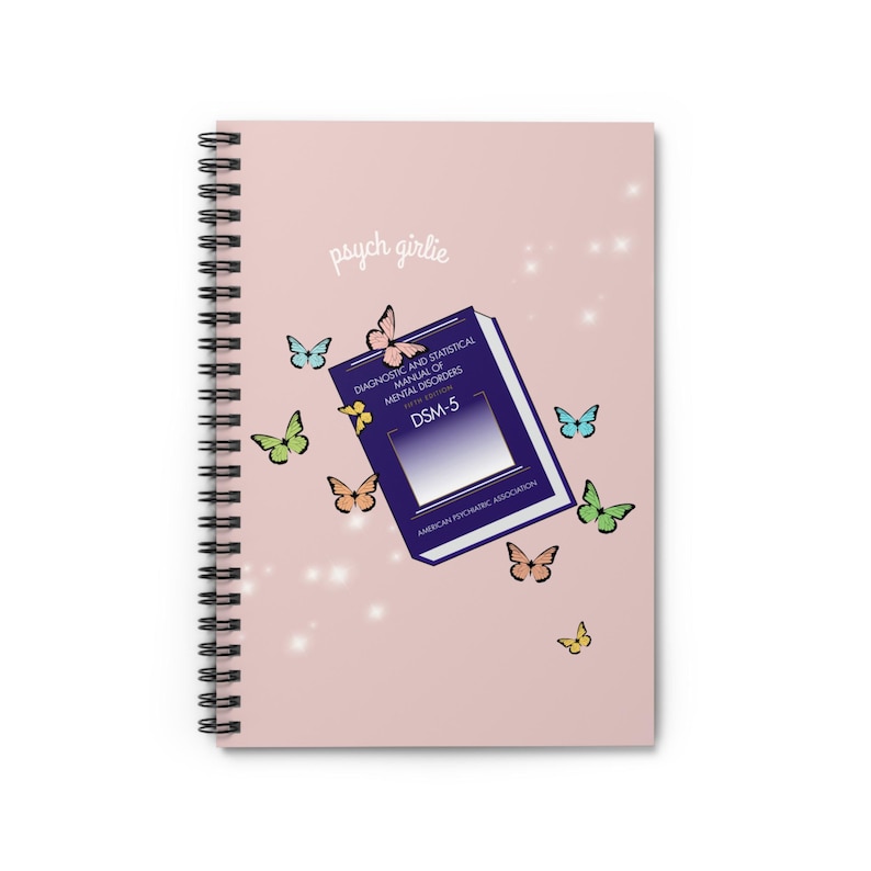 Cuaderno de Psicología: Cubierta de mariposa DSM-5, regalo para terapeuta, estudiante de psicología, psicólogo imagen 3