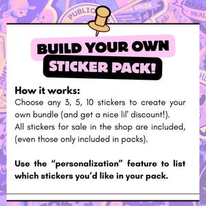 Crea tu propio paquete de pegatinas, paquete de pegatinas de vinilo personalizadas imagen 2