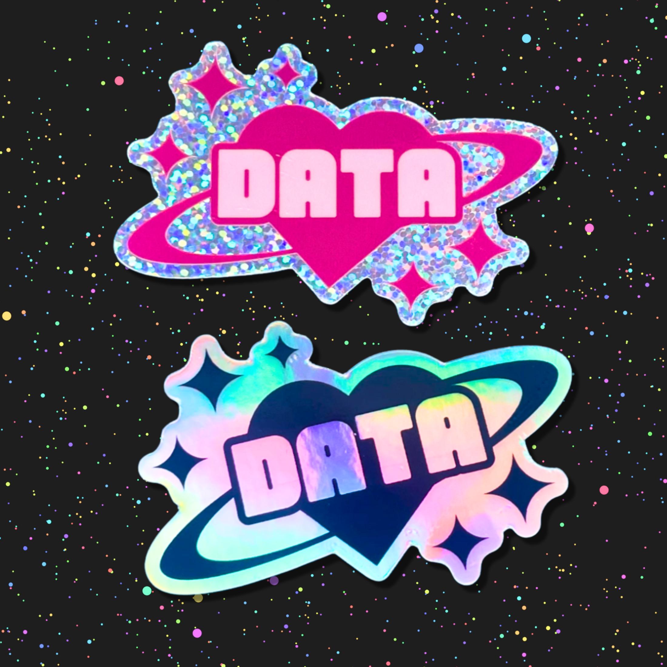 Spacey Data Sticker, Glitter STEM Sticker - Etsy