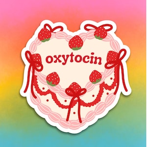 Dopamine Serotonin Oxytocin Cake Stickers, Psychology sticker pack, PhD, Professor Gift image 5