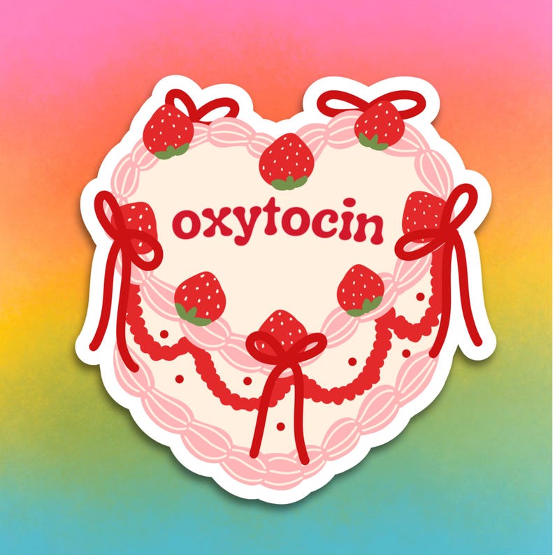 Dopamine Serotonin Oxytocin Cake Stickers, Psychology sticker pack, PhD, Professor Gift image 5