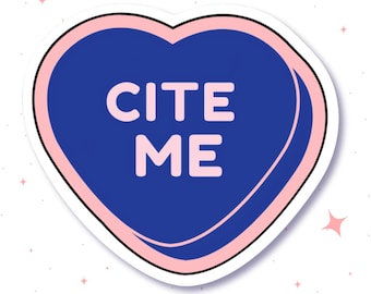 CITE MEハートステッカー：博士号取得者、教授、博士課程の学生、論文への面白いギフト