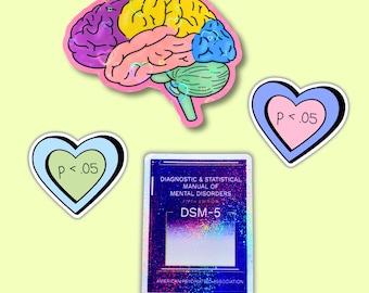 Psychology Sticker Pack, Aufkleber für Psychologen, Psych Majors, PhD, PsyD