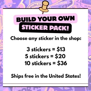 Crea tu propio paquete de pegatinas, paquete de pegatinas de vinilo personalizadas imagen 10