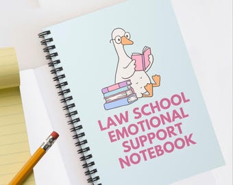 Law School Emotional Support Notebook, JD Student Gift, Bar Exam Journal