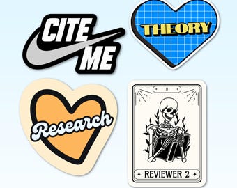 Researcher Sticker Pack: Funny PhD Student Gift