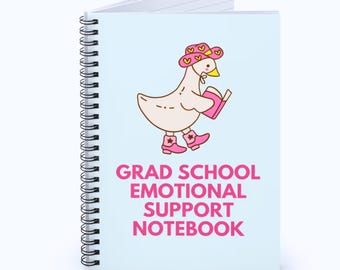 Cuaderno de apoyo emocional para estudiantes de posgrado, regalo divertido para estudiantes de doctorado y maestría.