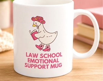 Tasse zur emotionalen Unterstützung für Jurastudenten, Geschenk für Jura-Kandidaten und Absolventen der Rechtswissenschaften