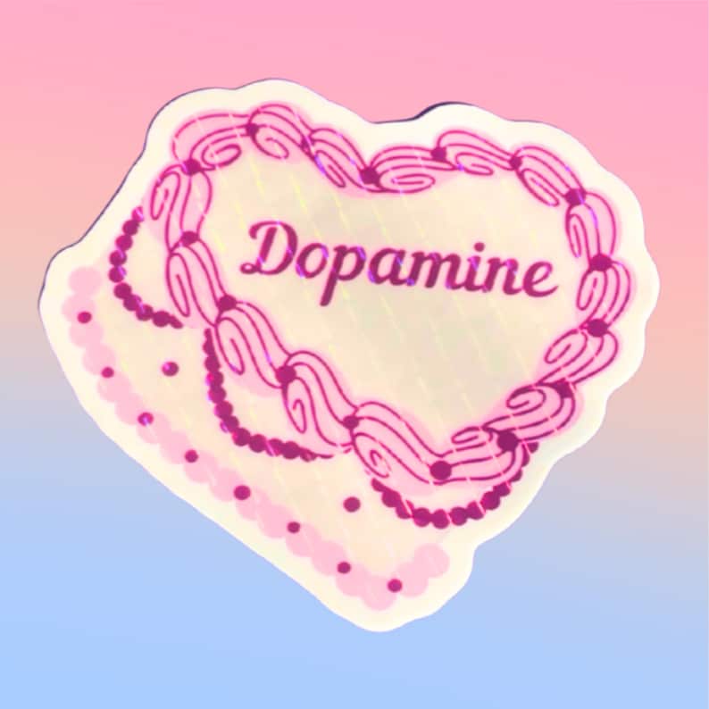 Dopamine Serotonin Oxytocin Cake Stickers, Psychology sticker pack, PhD, Professor Gift image 4