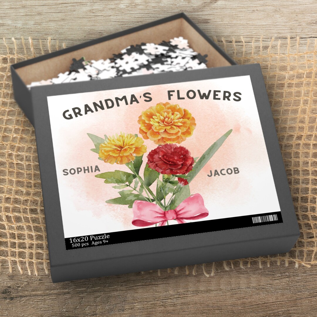 Birth Month Flower Custom Mother's Day Gift for Grandma Birth Flower ...