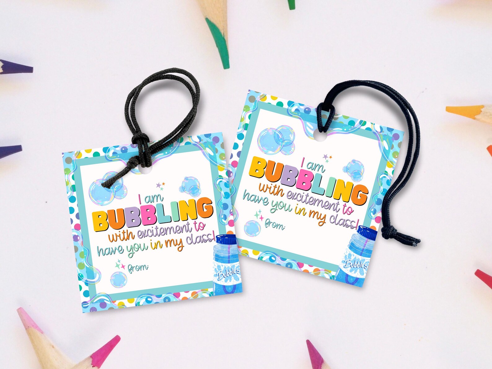 Bubble Student Welcome Gift Tag, Back to School, Open House Favor, PTO ...