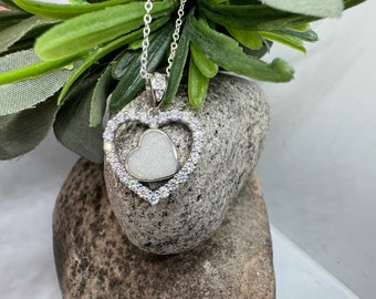Heart Necklace Breastmilk/ Keepsake/ Ashes