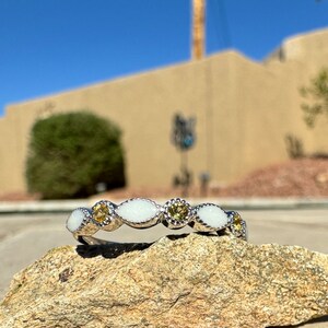 Breastmilk/ Ashes Stacker Ring with Customized Birthstone
