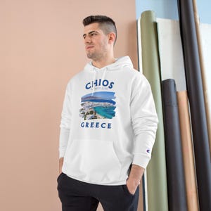 Chios Greece Premium Champion Hoodie, Mastic Island, Comfy Relaxing Sweatshirt, Unisex Pullover Jumper, Unique Travel Gift, Souvenir