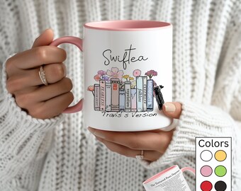 Swiftea Books (+ TTDP) personalized Coffee Mug, Karma Swift Gift, Taylor books, All Albums Tea and Coffee Cup, The Tortured Poets Department