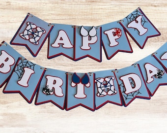 Personalized Spidey Birthday Banner: Custom Superhero Party Decor