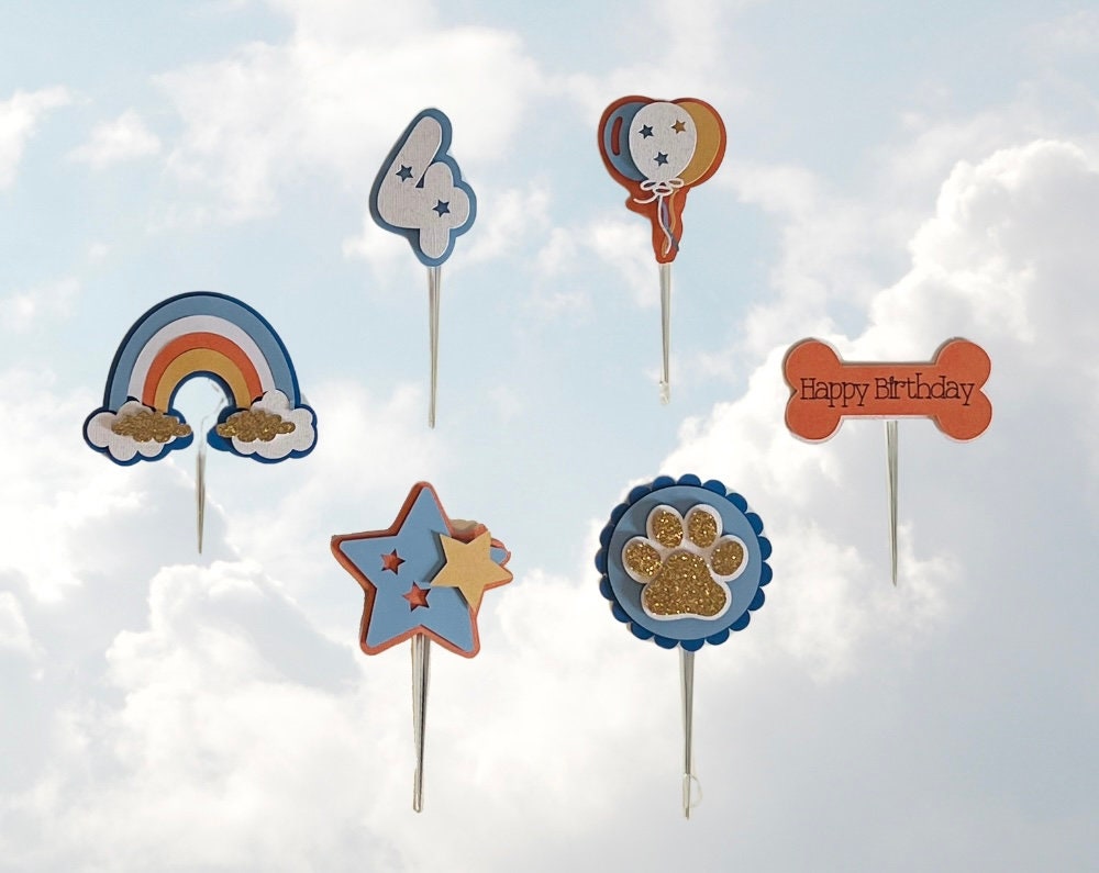 Personalized Bluey & Bingo Cupcake Toppers