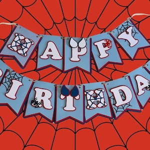 Personalized Spidey Inspired Banner, Custom Spidey Banner, Spiderman Banner, Spidey Birthday Party, Spiderman Decorations, Amazing Friends