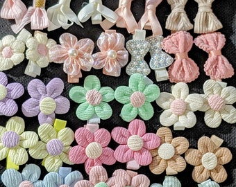 Multicolor Flower Infant Hair Clips