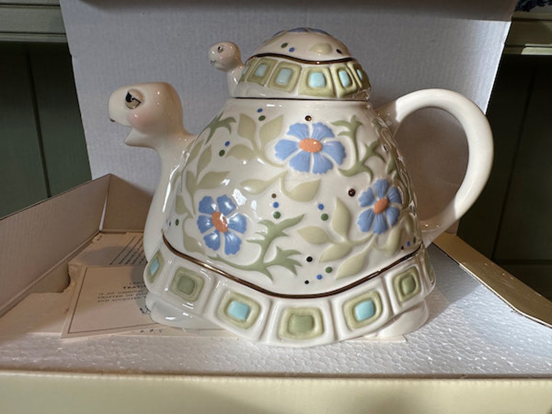 Lenox Teatime Turtles Teapot New in Box - Etsy