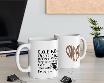Christ Coffee, Christian coffee mug, Mother's Day gifts, Church Mug gifts, Ceramic Mug, 11oz