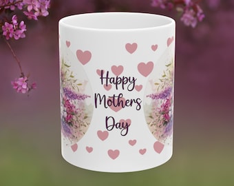 Happy Mother’s Day Mom Mug – 11oz Ceramic Coffee Cup, Gift for Mom, Cute Mother’s Day Mug